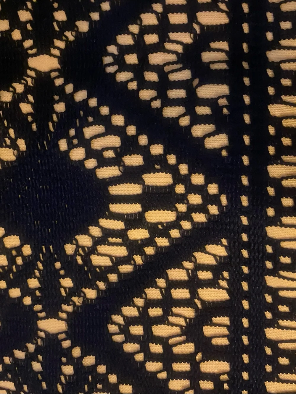 Zara Black and Gold Geometric Lace Crop Top